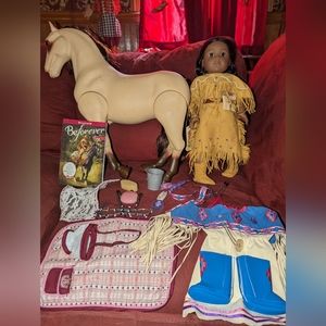 American girl Kaya Doll and horse 13 accessories w book